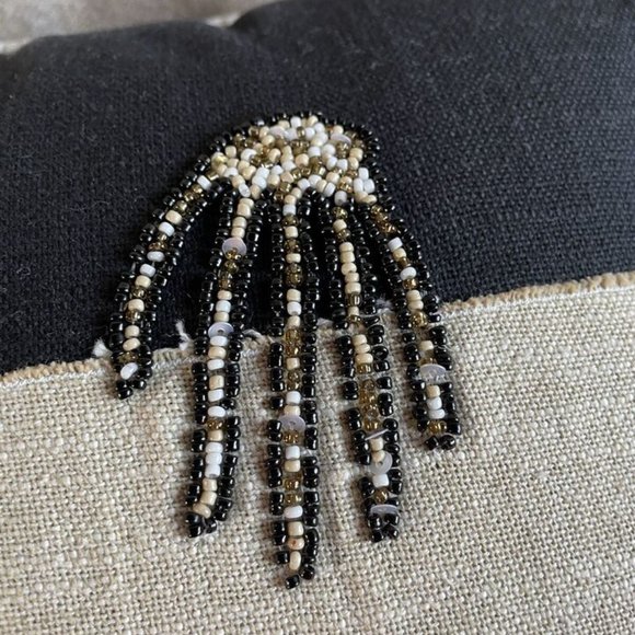 Coterie Studio Set of 2 "Welcome Foolish Mortal" Beaded Halloween Throw Pillow - Picture 9 of 10